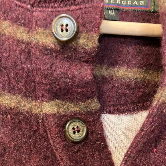 Timberland Vintage made in Italy Cozy Crewneck Sweater Brown Orange stripes - Picture 4 of 5